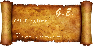 Gál Eligiusz névjegykártya